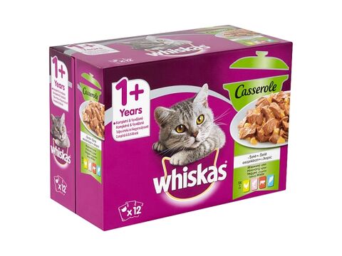 Whiskas Pure Delight výběr kousků v želé 12 x 85 g kapsa, hovězí, kuře, losos, tuňák