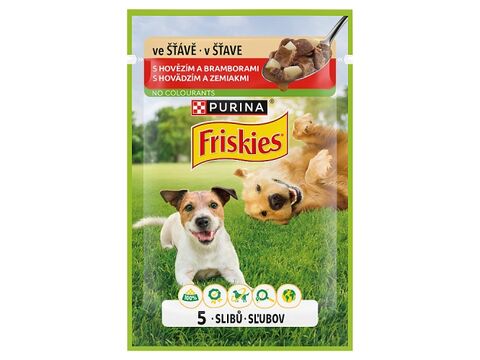 Purina Friskies kapsa pes hovězí s bramborami ve šťávě 100 g