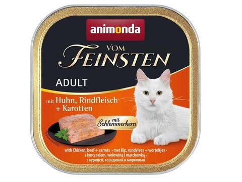 Animonda Vom Feinsten cats kuřecí, hovězí maso a mrkev 100 g paštika 