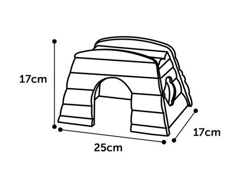 Flamingo domek pro hlodavce přírodní 25 x 17 x 17 cm
