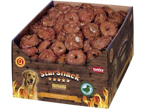 Nobby StarSnack BBQ Duck Donut S průměr 5 cm 