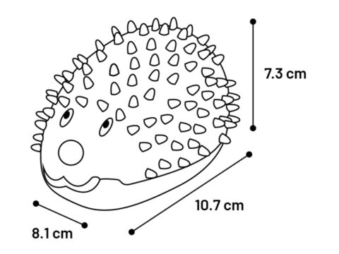 Flamingo hračka pro psa ježek L na pamlsky 8,1 x 10,7 x 7,3 cm vínová