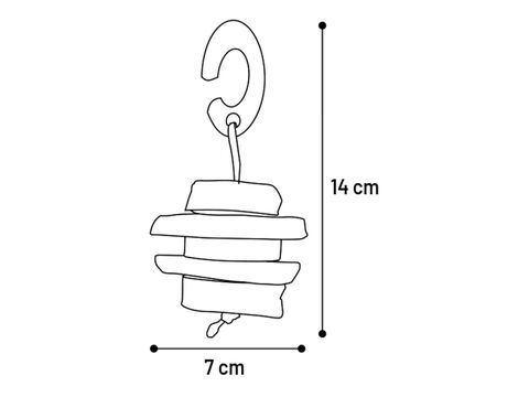 Flamingo hračka pro hlodavce přírodní závěs 7 x 5 x 14 cm