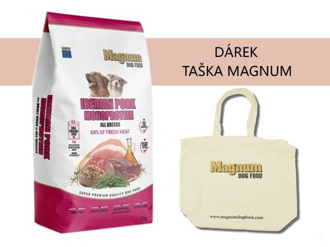 Magnum Iberian Pork & Monoprotein All Breed 3 kg  1.128 + dárek Magnum taška 