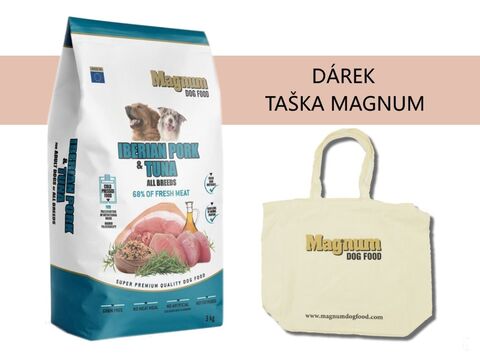 Magnum Iberian Pork & Tuna All Breed 3 kg   1.126 + dárek Magnum taška 