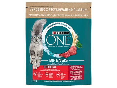 Purina ONE BIFENSIS Sterilcat 800 g s hovězím a pšenicí