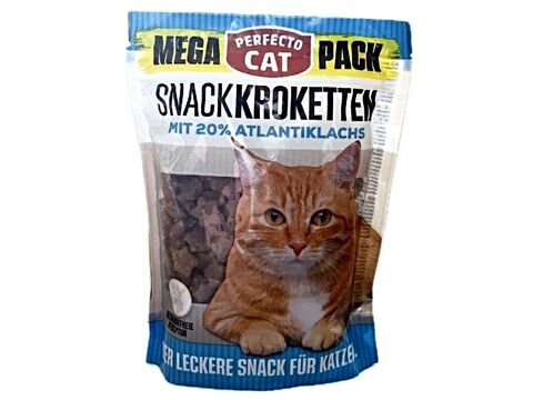 Perfecto Cat Mega Kroketten snack 20 % s atlanským losos 150 g 