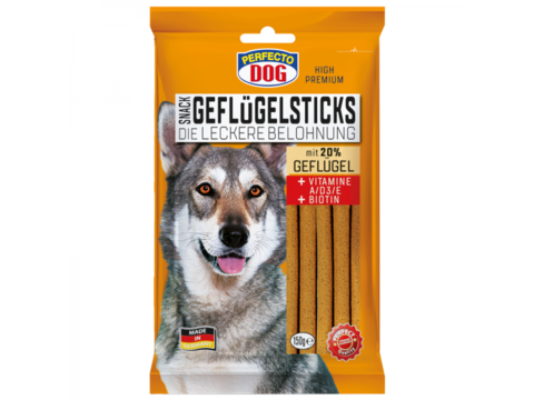 Perfecto dog tyčinky s drůbežím 15 ks 150 g  