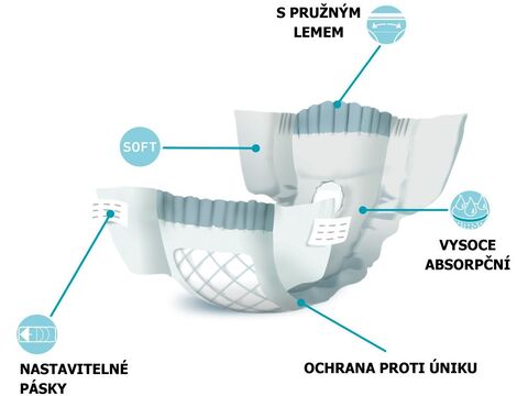 Nobby papírové pleny pro feny XS -S 20-28 cm při inkontinenci, hárání / yorkšír / 12 ks