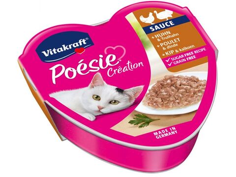 Vitakraft Poésie Creation kuře krůta v omáčce 85 g, vanička