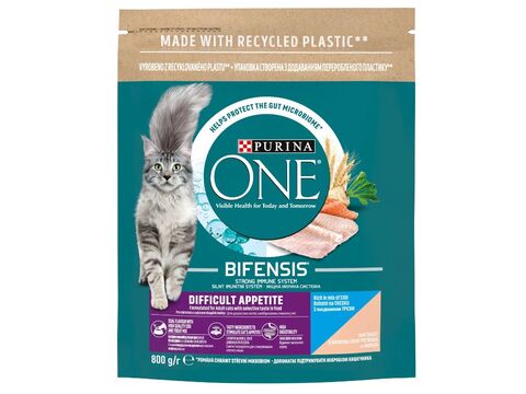 Purina ONE BIFENSIS Difficult Appetite 800 g s treskou a pstruhem