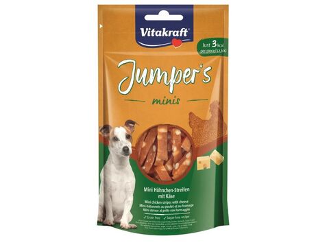 Vitakraft Jumpers Minis Coins kuře se sýrem 80 g+dárek Vitakraft beef stick hovězí 6 g