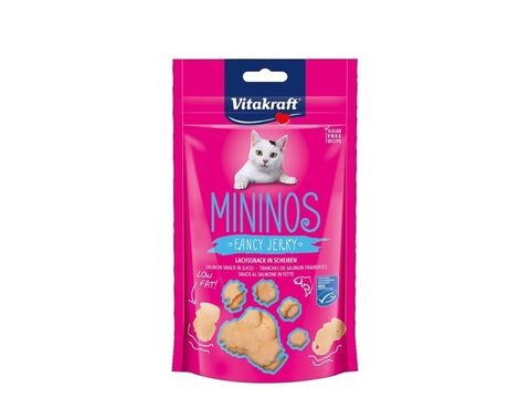 Vitakraft Cat Mininos Fancy jerky 40 g rybí plátky+dárek Vitakraft cat Liquid snack játrov