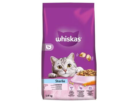 Whiskas Dry Sterile s lososem 1,4 kg