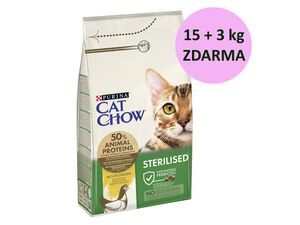 PURINA cat chow Sterilised 15 kg 3 kg ku e GREL.cz